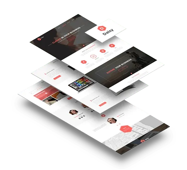 Mockup de un sitio web moderno desarrollado por JJ LAB
